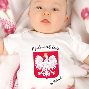 Made with Love in Poland / Polish flag Baby Bodysuit