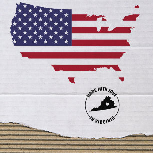 Made With Love in Virginia, Small Business,  Rubber Stamp