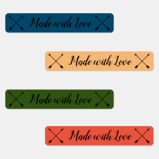 Made with Love kids Clothing Labels, arrows