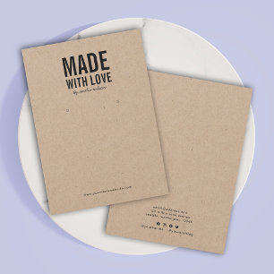 Made with Love Kraft Earring Display Card