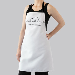 Made with Love Minimalist Script Bakery Kitchen Apron