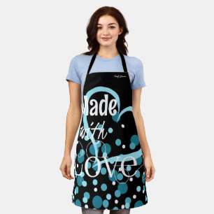 Made With Love Personalized Apron in Black