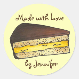 Made with Love Personalized Baked Goods Sticker