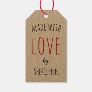 Made with Love Personalized Kraft Gift Tags