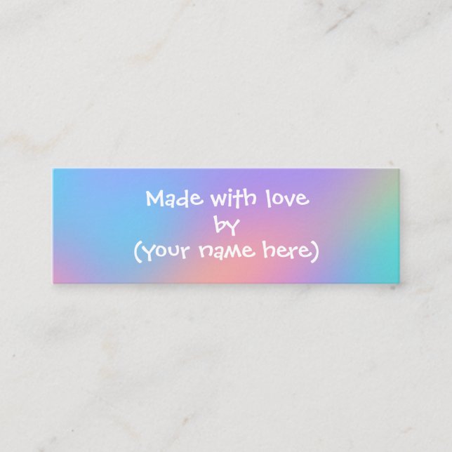 Made With Love Personalized Mini Business Card (Front)