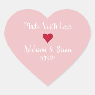 Made With Love Personalized Sticker