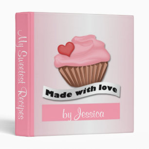 Made with Love Pink Cupcake Recipe Binder
