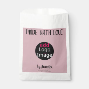 Made With Love Professional Custom Logo Pink Favour Bag
