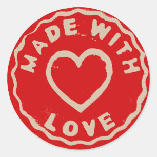 Made with love sticker DIY products