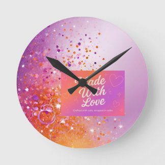 Made With Love Tank Top Round Clock