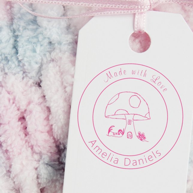 Made With Love Toadstool Self Inking Rubber Stamp (Creator Uploaded)