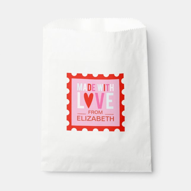 Made With Love Valentines Treat Bag (Front)