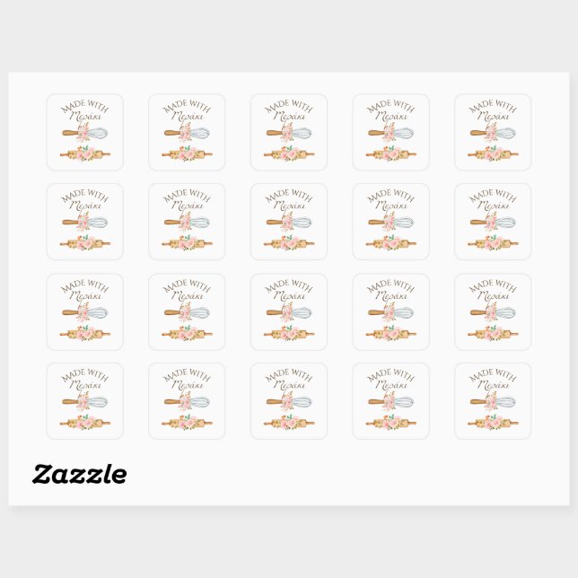 Made with meraki stickers, Greek stickers (Sheet)