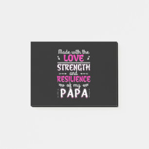 Made With The Love Strength Resilience Of Fun Dad Post-it Notes