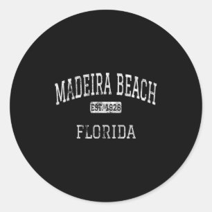 Madeira Beach Florida Fl Vintage Classic Round Sticker