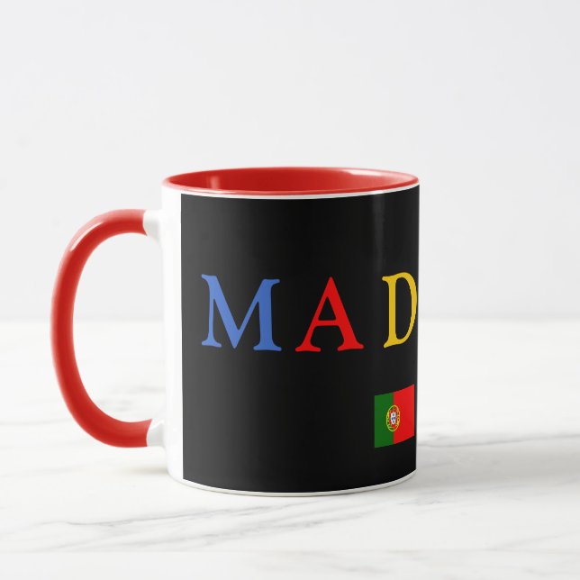 Madeira Custom Black Mug (Left)