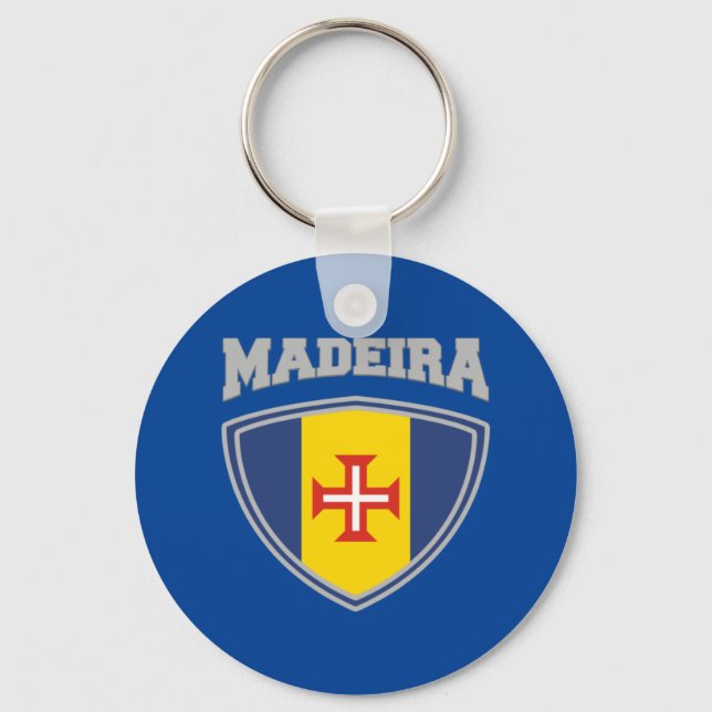 Madeira Flag Shield Keychain (Front)