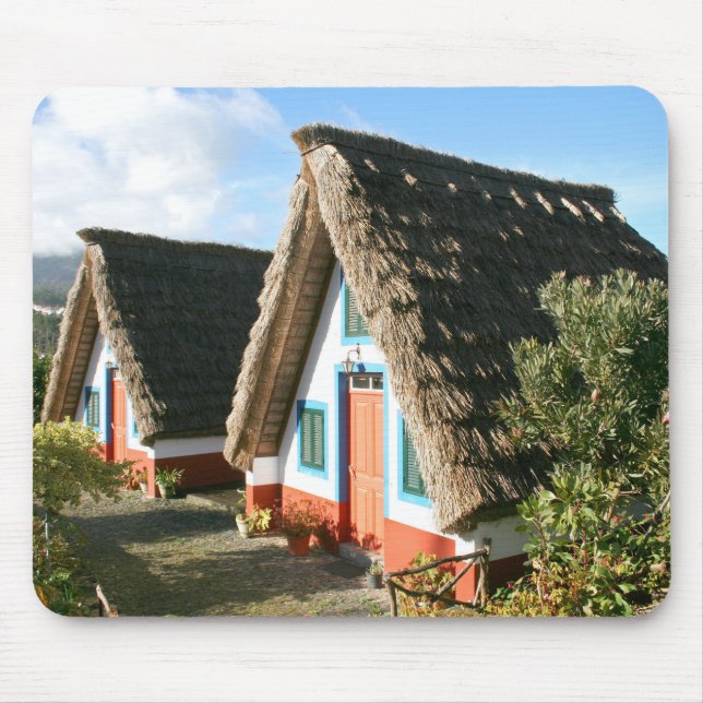 Madeira Island photo with Santana's Typical Houses Mouse Pad (Front)