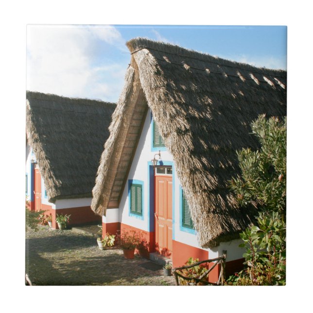 Madeira Island photo with Santana's Typical Houses Tile (Front)