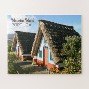Madeira Island photo with Typical Houses, Portugal Jigsaw Puzzle