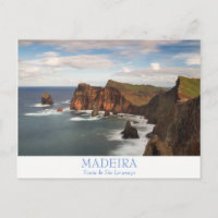 Madeira - Ponta de Sao Lourenco postcard with text