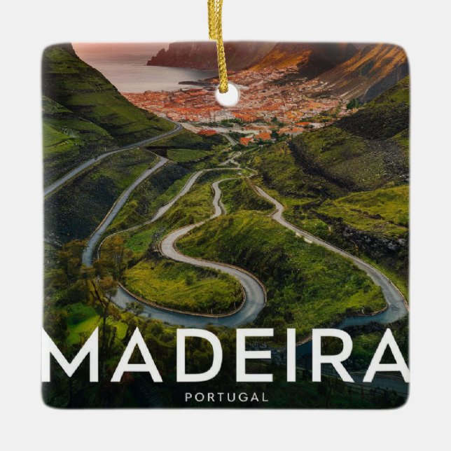 Madeira Portugal  Ceramic Ornament (Front)