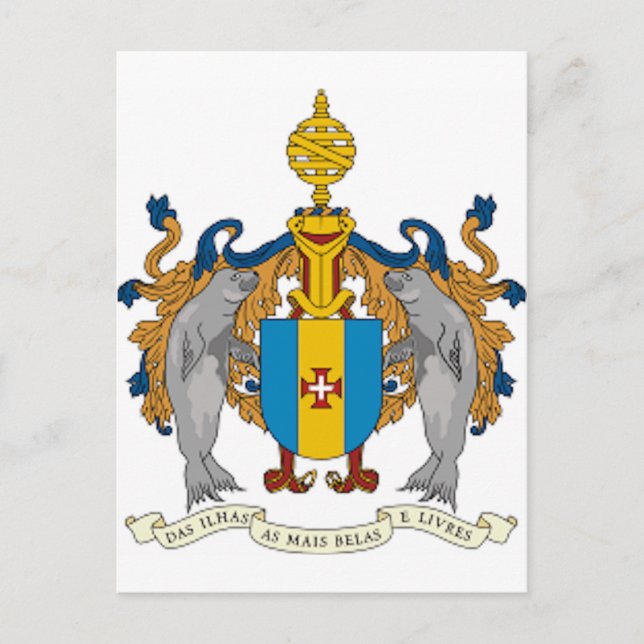 Madeira (Portugal) Coat of Arms Postcard (Front)