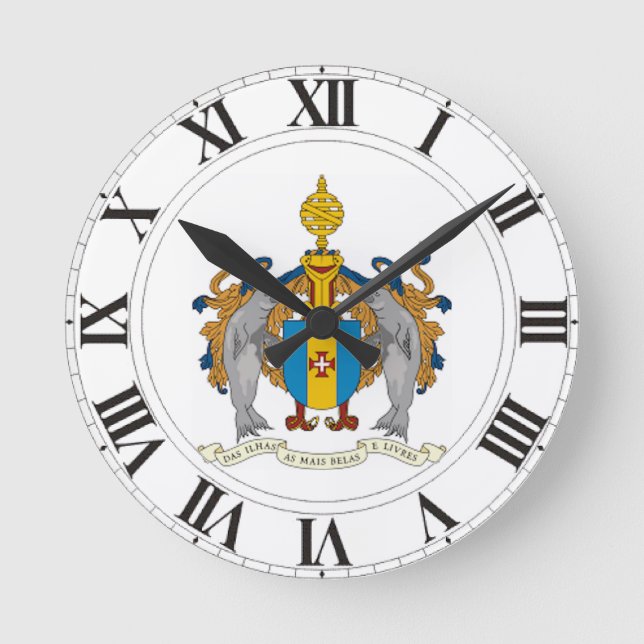 Madeira (Portugal) Coat of Arms Round Clock (Front)