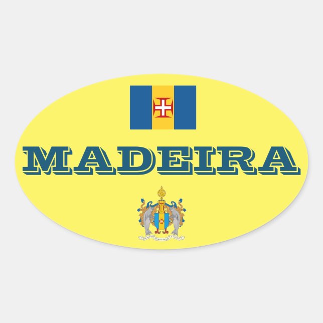 Madeira (Portugal) European Oval Style Sticker (Front)