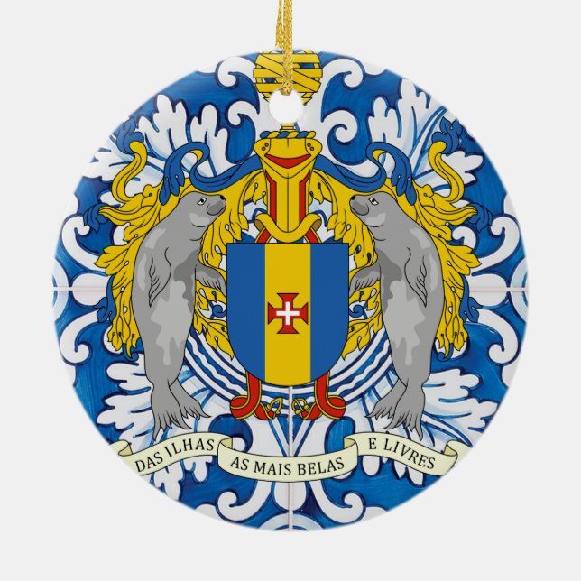 Madeira Portuguese folk music Ceramic Ornament (Back)