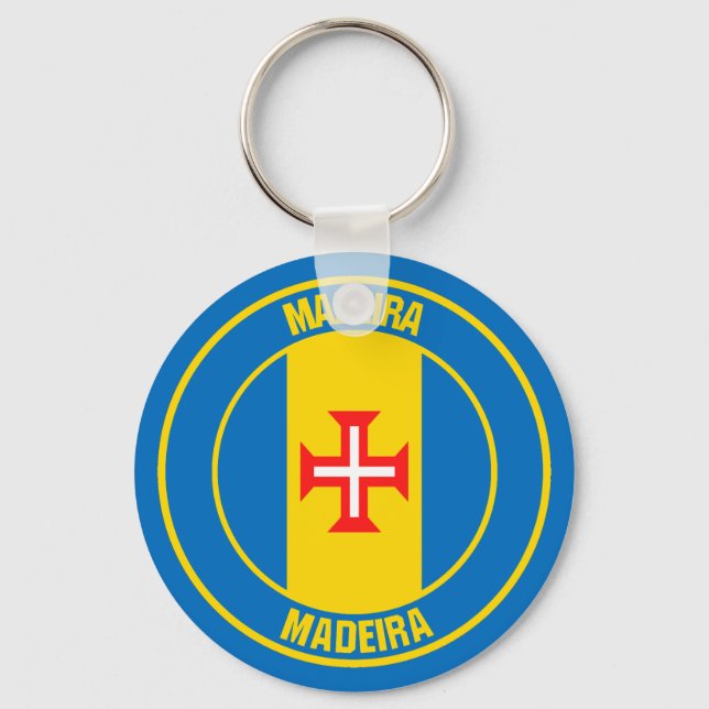 Madeira Round Emblem Keychain (Front)