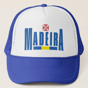 Madeira Text and Flag Colours Trucker Hat