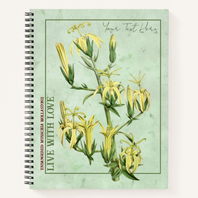 Madeiran Marvel: Musschia wollastonii Notebook (Front)