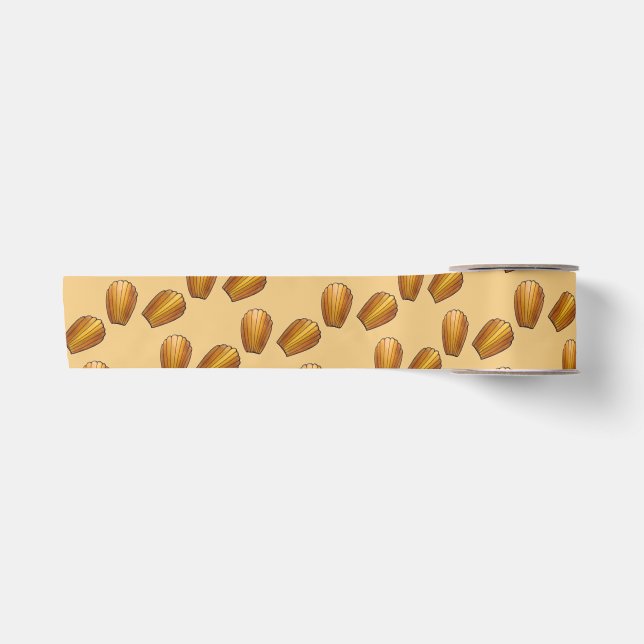 Madeleine French Food Pastry Chef Pâtisserie Cakes Satin Ribbon (Front)