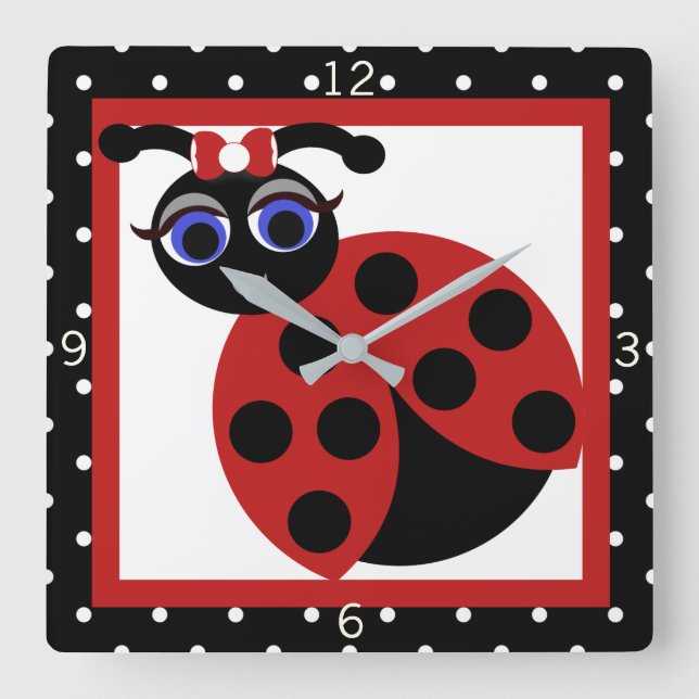 Madeleine Toon Ladybug Clock (Front)