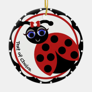 Madeleine Toon LadyBug Curves Ceramic Ornament
