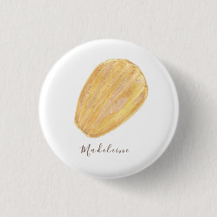 Madeleine watercolor 1 inch round button
