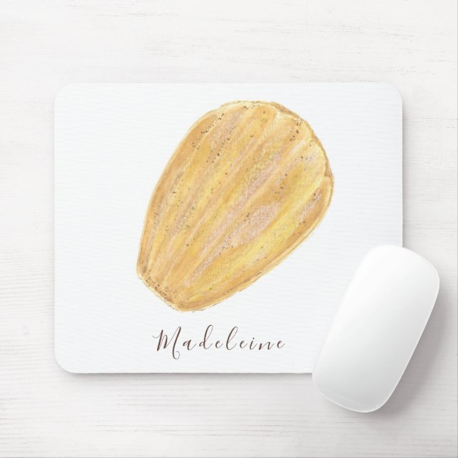 Madeleine watercolor mouse pad (With Mouse)