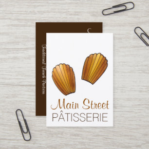 Madeleines French Pastry Pâtisserie Cake Shop Business Card