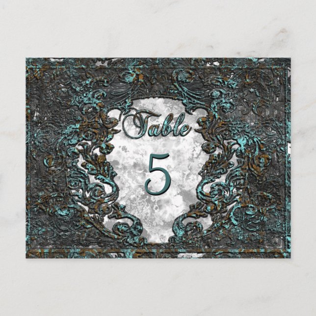 Madelina Rupert  Victorian Table Number Card (Front)