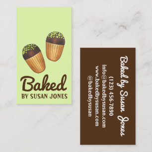 Madeline Cake Cookies Cookie Bakery Baker Food Business Card