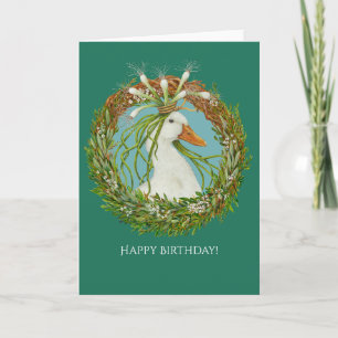 Madeline in spring wreath birthday card