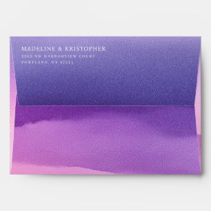 MADELINE & KRISTOPHER Elegant Purple Gradient Envelope