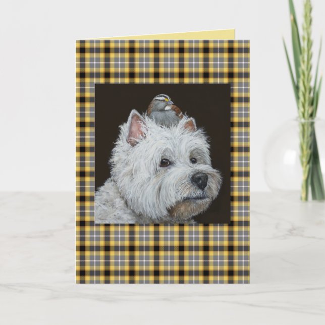 Madeline on Plaid card (Front)