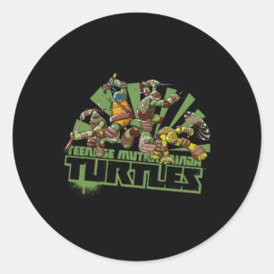 Mademark X - - Original Tmnt New Series Team  Classic Round Sticker