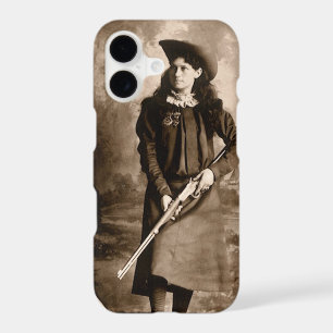 Mademoiselle Annie Oakley avec un fusil, Portrait 