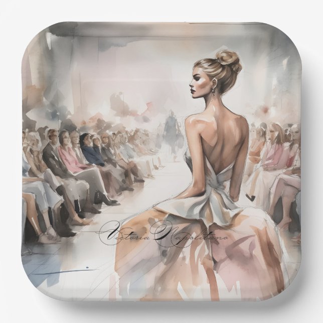 Mademoiselle Paper Plate (Front)