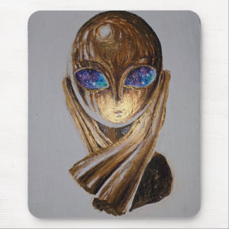 Mademoiselle pogany and the universe in her eyes mouse pad