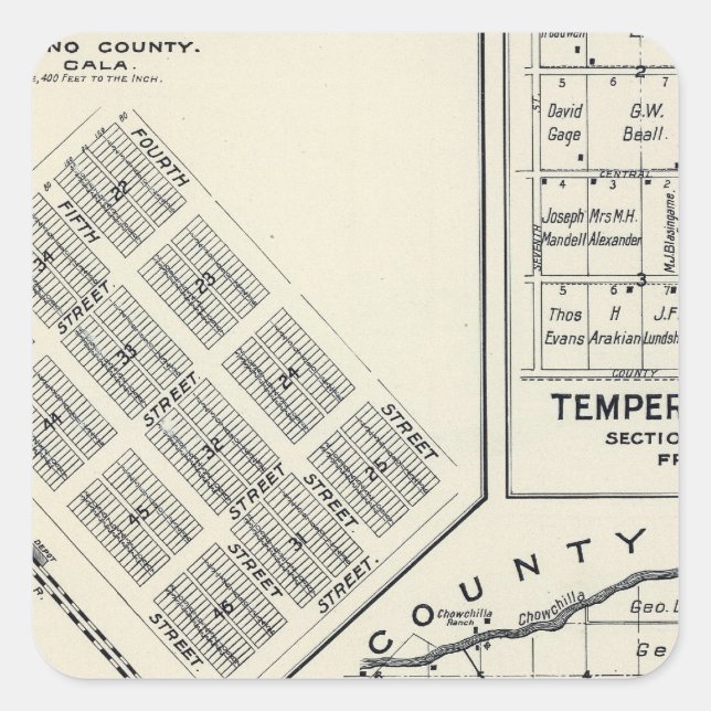 Madera County, California 3 Square Sticker (Front)