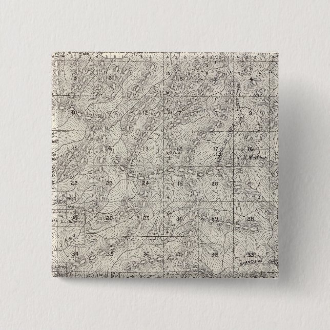 Madera County, California 7 2 Inch Square Button (Front)